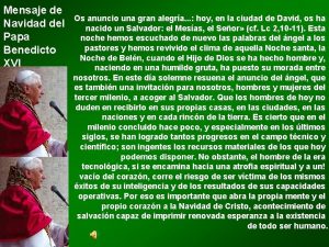 Mensaje de Navidad del Papa Benedicto XVI Os