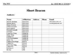 May 2012 doc IEEE 802 11 120129 r