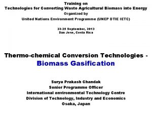 Training on Technologies for Converting Waste Agricultural Biomass