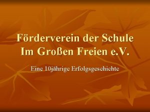 Frderverein der Schule Im Groen Freien e V