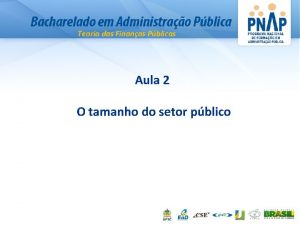 Teoria das Finanas Pblicas Aula 2 O tamanho