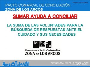 PACTO COMARCAL DE CONCILIACIN ZONA DE LOS ARCOS