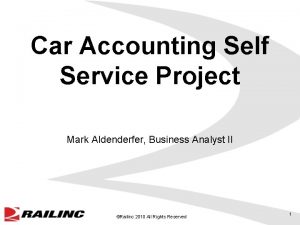 Car Accounting Self Service Project Mark Aldenderfer Business