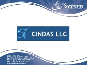 Informaciones de CINDAS LLC es una empresa privada