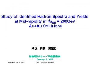 Study of Identified Hadron Spectra and Yields at