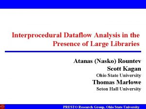 Interprocedural Dataflow Analysis in the Presence of Large