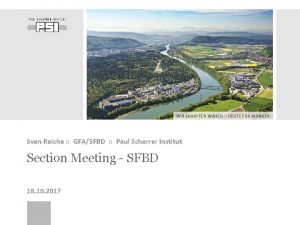 WIR SCHAFFEN WISSEN HEUTE FR MORGEN Sven Reiche WIR SCHAFFEN WISSEN HEUTE FR MORGEN Sven Reiche