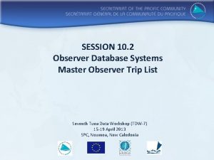 SESSION 10 2 Observer Database Systems Master Observer