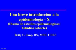 Una breve introduccin a la epidemiologa X Diseo