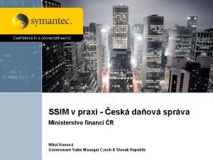 SSIM v praxi esk daov sprva Ministerstvo financ