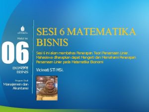 06 Modul ke Fakultas EKONOMI BISNIS Program Studi