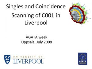 Singles and Coincidence Scanning of C 001 in