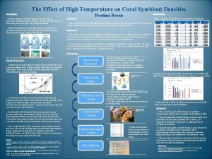 The Effect of High Temperature on Coral Symbiont