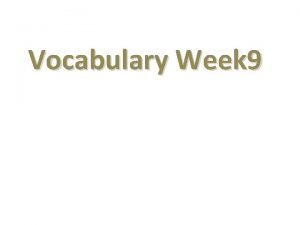 Vocabulary Week 9 Circle Map Definition Characteristics Drawing