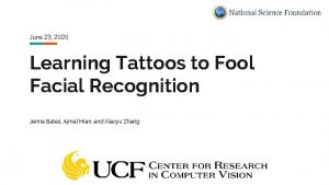 June 23 2020 Learning Tattoos to Fool Facial