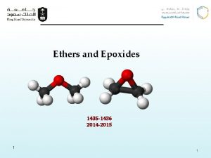 Ethers and Epoxides 1435 1436 2014 2015 1