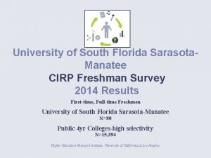 University of South Florida Sarasota Manatee CIRP Freshman