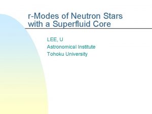 rModes of Neutron Stars with a Superfluid Core