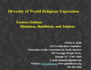 Diversity of World Religious Expression Eastern Indian Hinduism