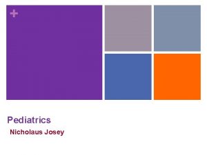 Pediatrics Nicholaus Josey 2 Infectious Disease n Roseola