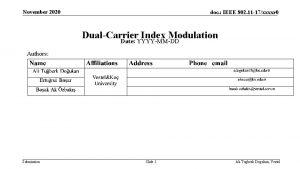 November 2020 doc IEEE 802 11 17xxxxr 0