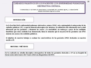 CUIDADOS PALIATIVOS EN LOS PACIENTES CON ENFERMEDAD PULMONAR