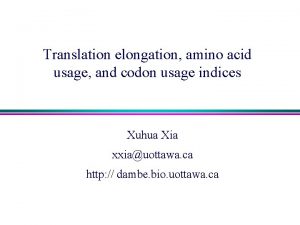Translation elongation amino acid usage and codon usage
