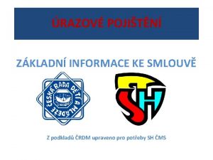 RAZOV POJITN ZKLADN INFORMACE KE SMLOUV Z podklad