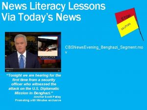 News Literacy Lessons Via Todays News P STO