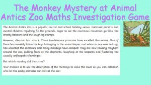 The Monkey Mystery at Animal Antics Zoo Maths