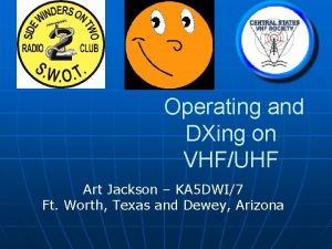 Operating and DXing on VHFUHF Art Jackson KA