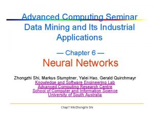 Advanced Computing Seminar Data Mining and Its Industrial