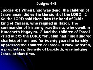 Judges 4 8 Judges 4 1 When Ehud