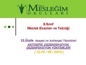 9 Snf Meslek Esaslar ve Teknii 12 nite