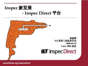 Inspec Inspec Direct IET 20080514 Calis 2008 Inspec