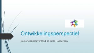 Ontwikkelingsperspectief Samenwerkingsverband po 2203 Hoogeveen Uniformiteit En OPP