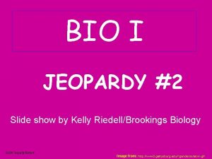BIO I JEOPARDY 2 Slide show by Kelly