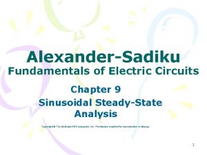 AlexanderSadiku Fundamentals of Electric Circuits Chapter 9 Sinusoidal