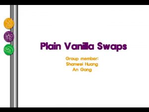 Plain Vanilla Swaps Group member Shanwei Huang An
