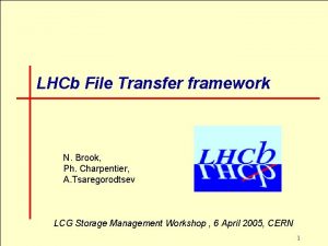 LHCb File Transfer framework N Brook Ph Charpentier