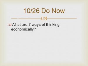 1026 Do Now What are 7 ways of