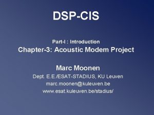 DSPCIS PartI Introduction Chapter3 Acoustic Modem Project Marc