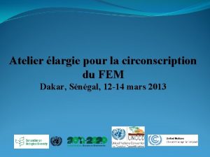 Atelier largie pour la circonscription du FEM Dakar