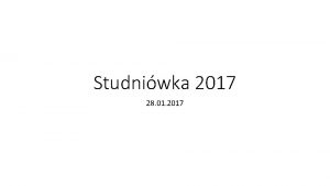 Studniwka 2017 28 01 2017 Studniwka 20017 odbdzie