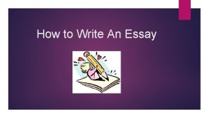 How to Write An Essay Introductory Paragraph Introductory