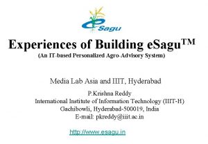 Experiences of Building TM e Sagu An ITbased