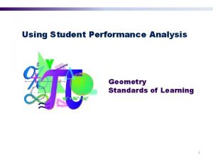 Using Student Performance Analysis Geometry Standards of Learning