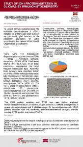 STUDY OF IDH 1 PROTEIN MUTATION IN GLIOMAS