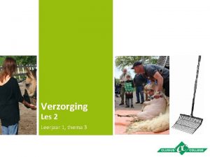 Verzorging Les 2 Leerjaar 1 thema 3 Themainhoud