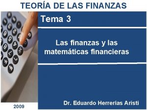 TEORA DE LAS FINANZAS Tema 3 Las finanzas
